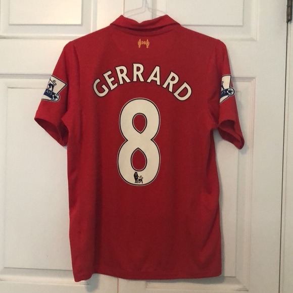 L.F.C Liverpool FC Soccer Jersey Steven Gerrard 8 Sz Small - Picture 1 of 3
